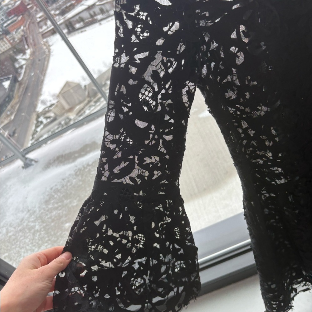 Black Lace Long Sleeve Dress - Picture 5 of 6